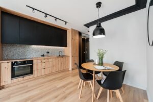 3 pokojowe mieszkanie do wynajęcia Wieliczka Park salon z kuchnią