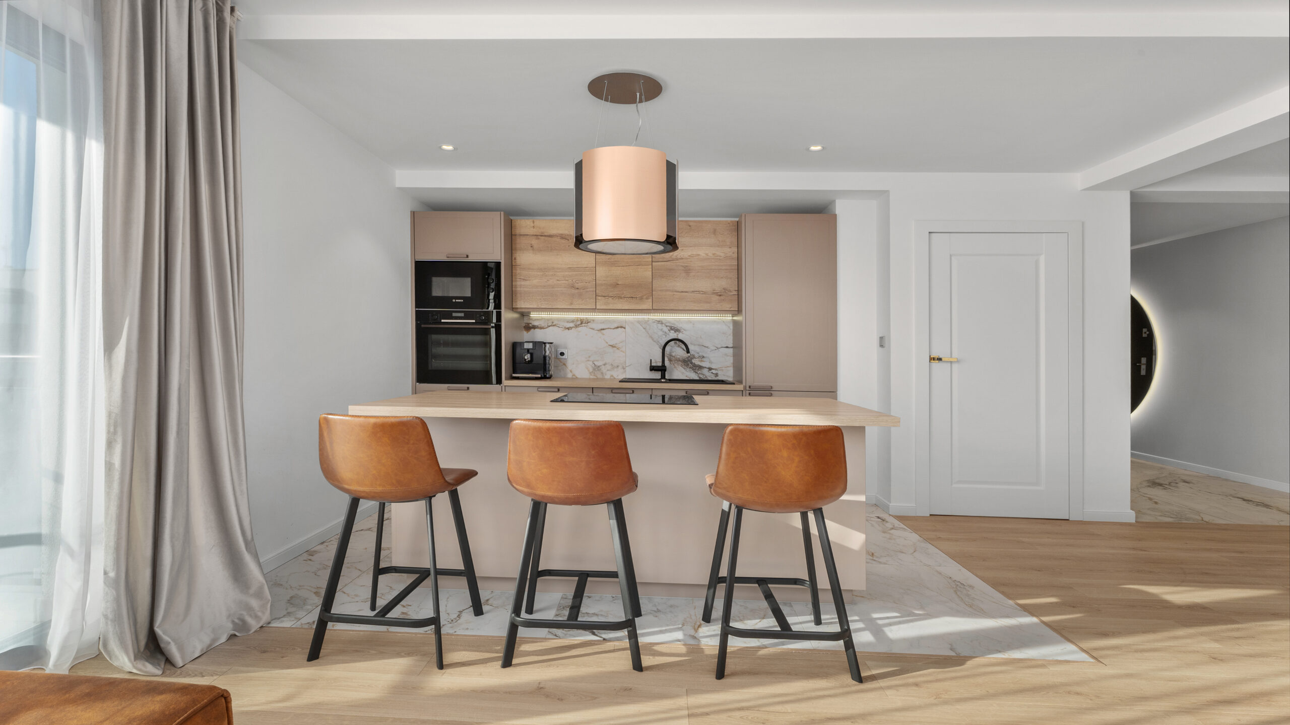 kuchnia z wyspą osiedle Wieliczka Park apartament na sprzedaż