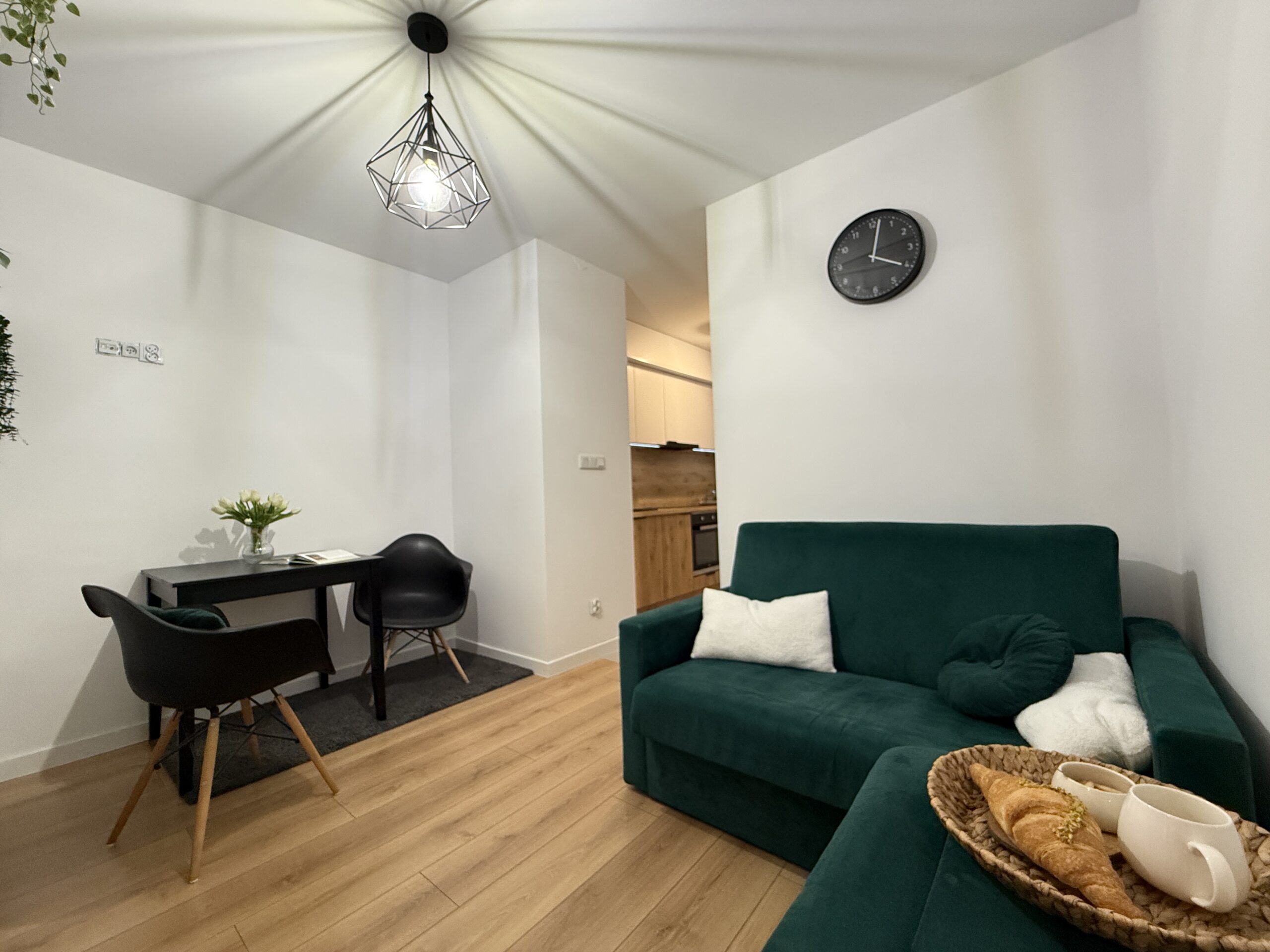 salon z kuchnią mieszkanie Kraków Ruczaj Konopczyńskiego wynajem parter