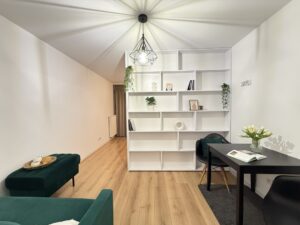 salon strefa dzienna mieszkanie 2 pokoje Kraków Ruczaj wynajem