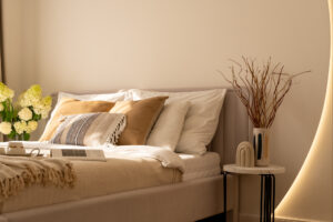 przytulna sypialnia home staging Wieliczka 