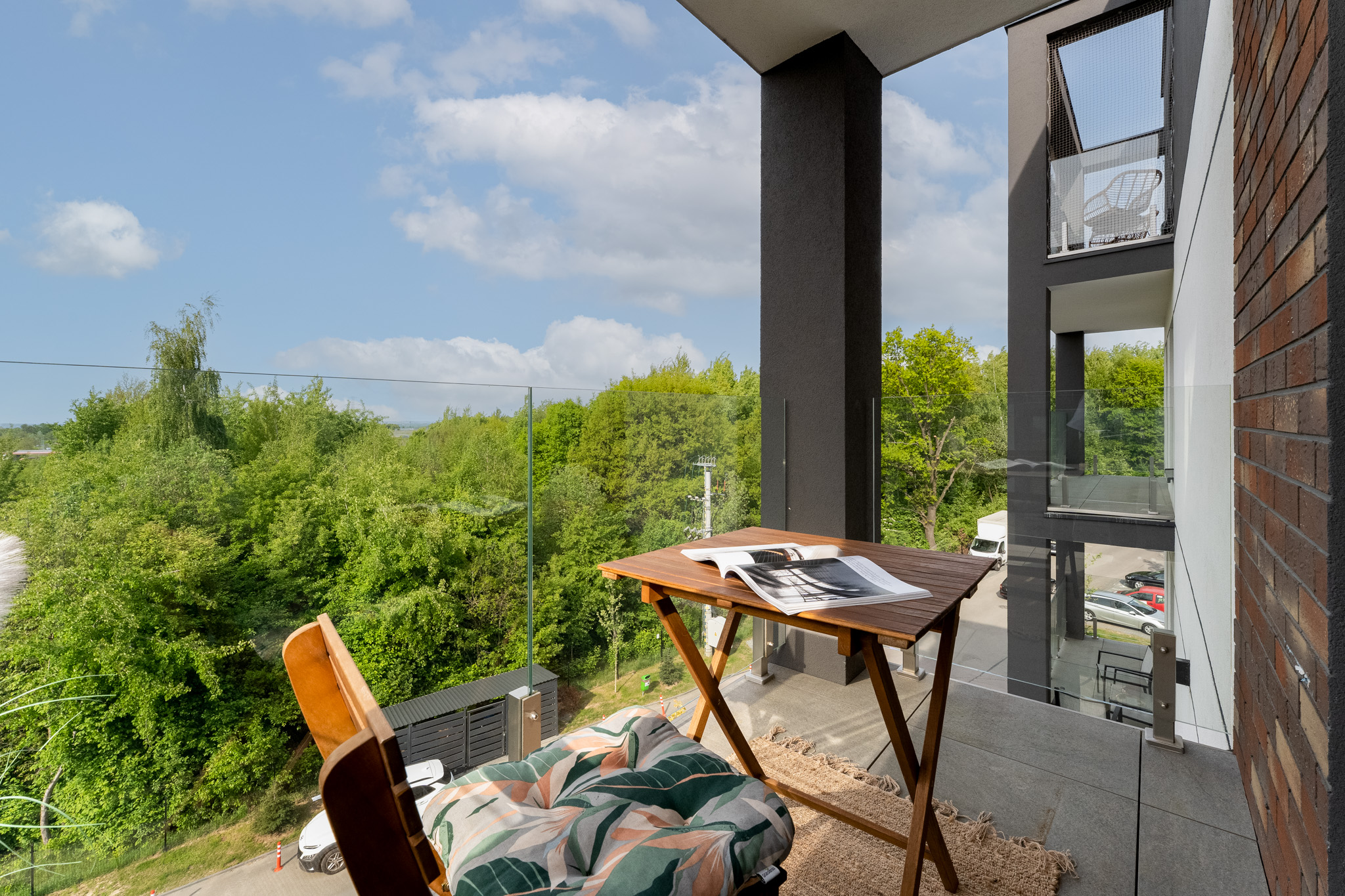 Drugi balkon przy sypialni mieszkanie 37m2 Verde Wieliczka Livio